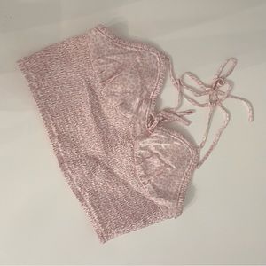 pink and white shiny cheetah stretchy tank top